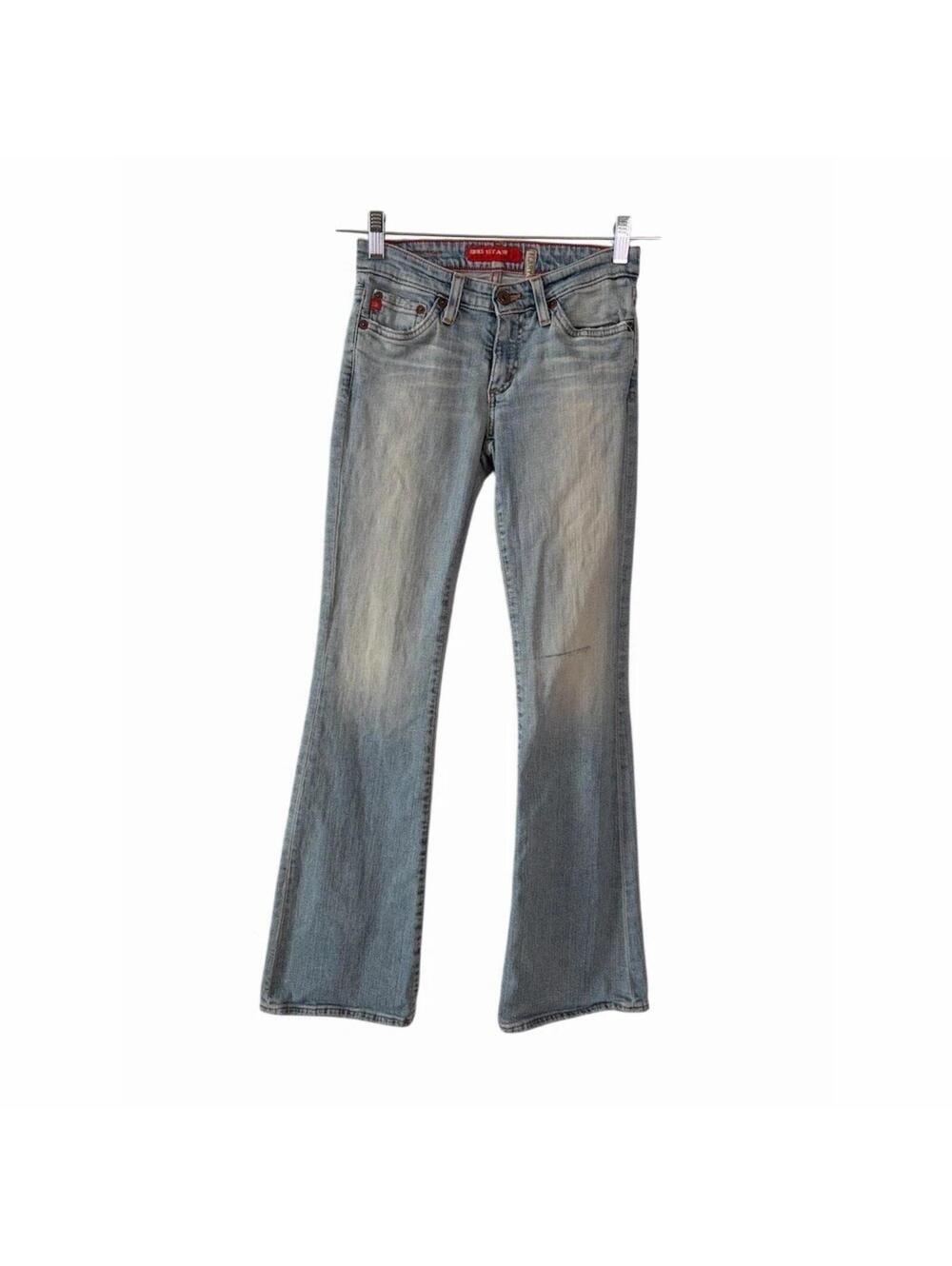 Vintage Big Star Flary Jeans Women's Size 25 Light Wash Low Rise Stretch